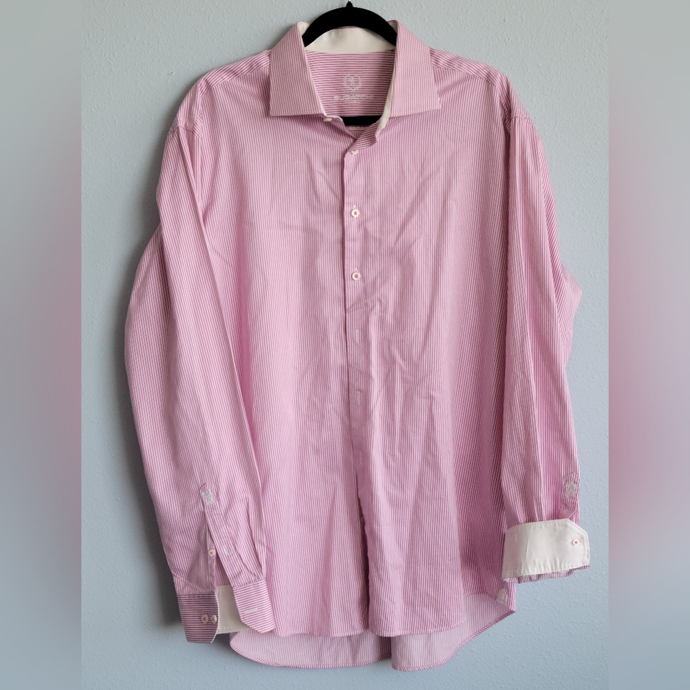 Bugatchi Uomo Button Up Roll Cuffs Long Sleeve Shirt